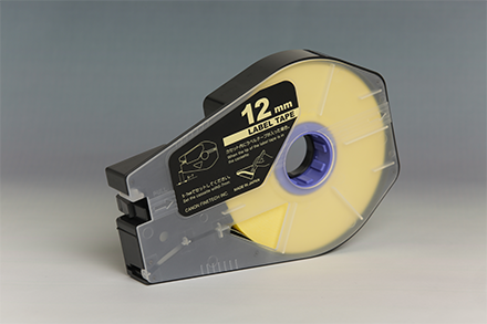 CABLE ID LABEL TAPE CASSETTE 12MM YELLOW